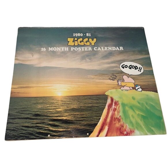 Vintage 1980-1981 Ziggy 16-months Poster Calendar 16 x 19 inch Posters - Picture 1 of 8